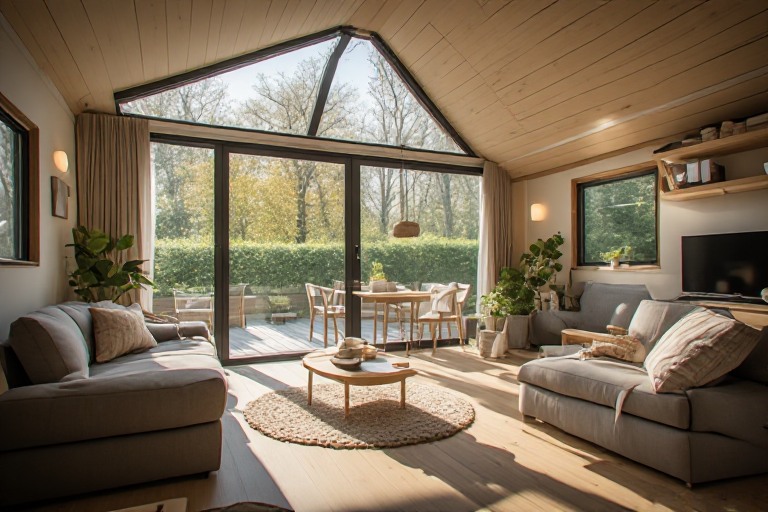 Ruime stacaravans interieur